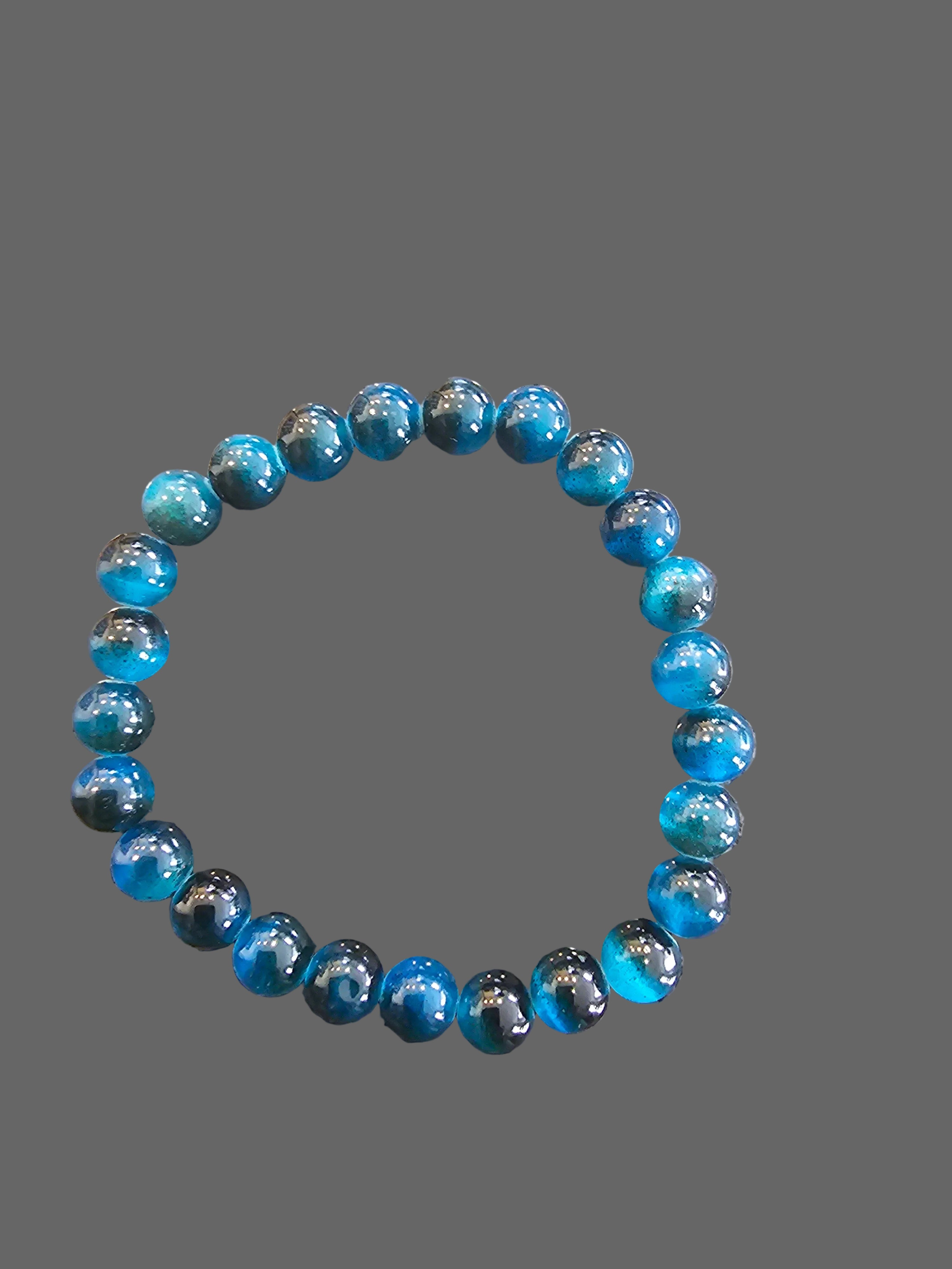 Blue tiger eye bracelet 8mm