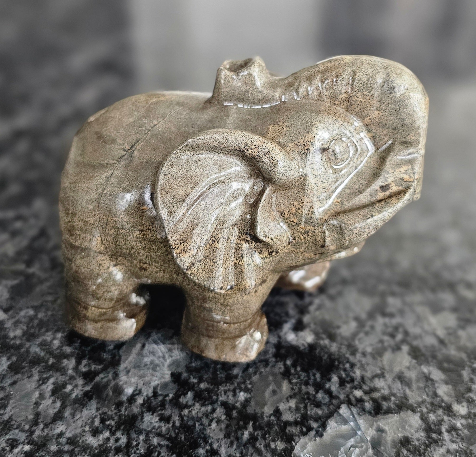 Ocean Jasper hand carved Elephant
