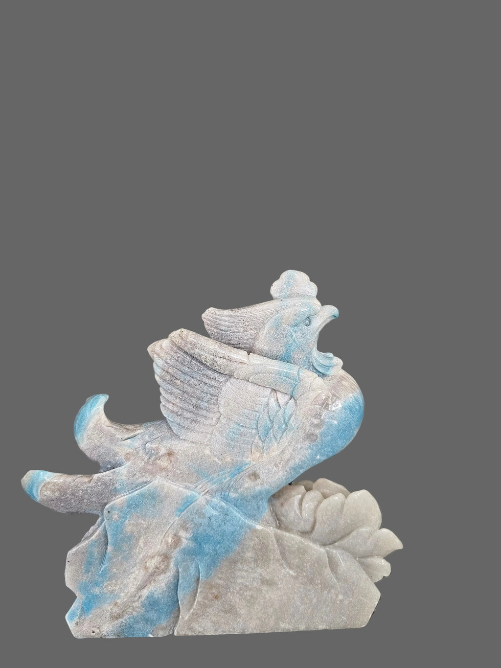 Troilleite Phoenix hand carved statue