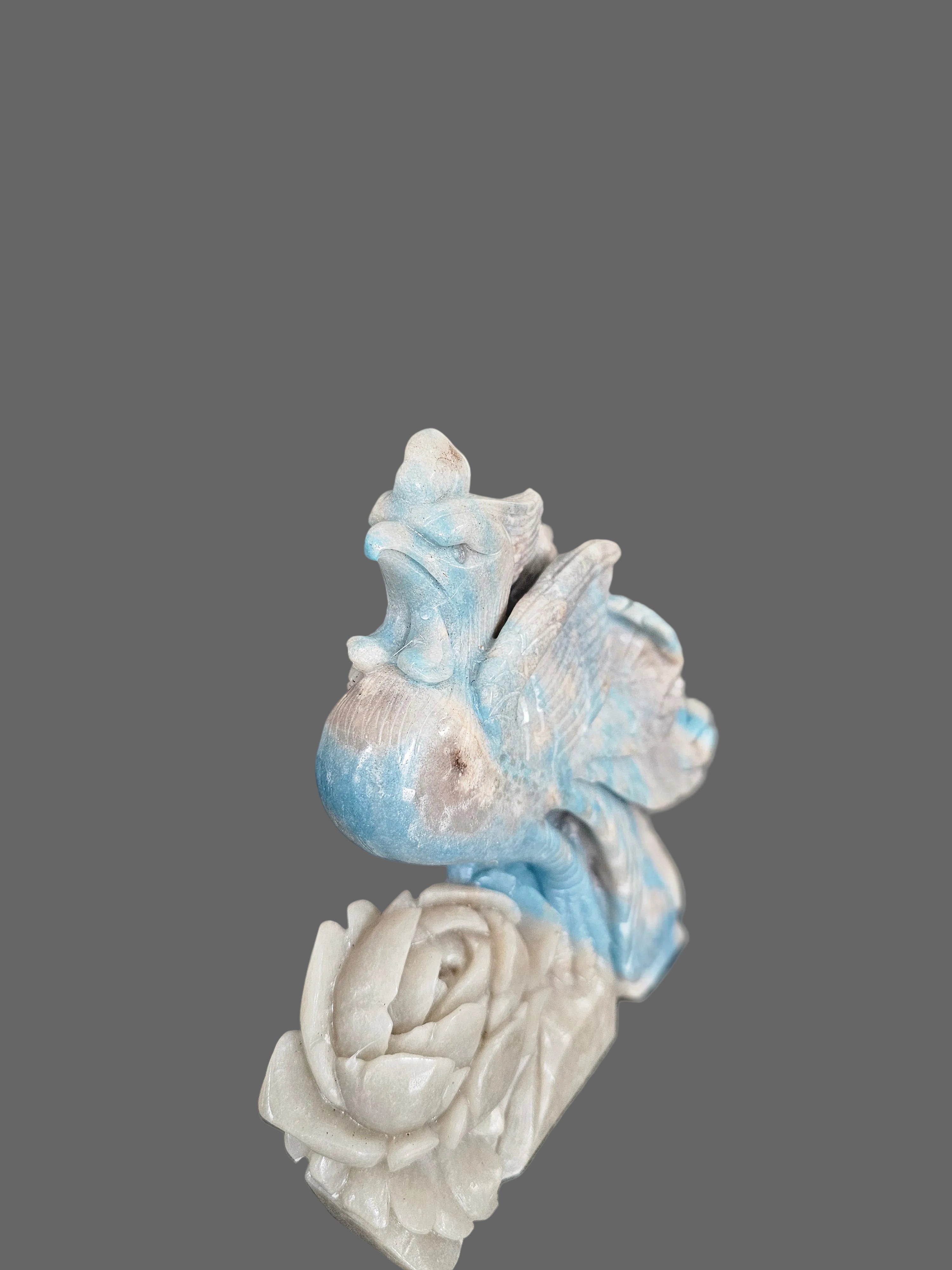 Troilleite Phoenix hand carved statue