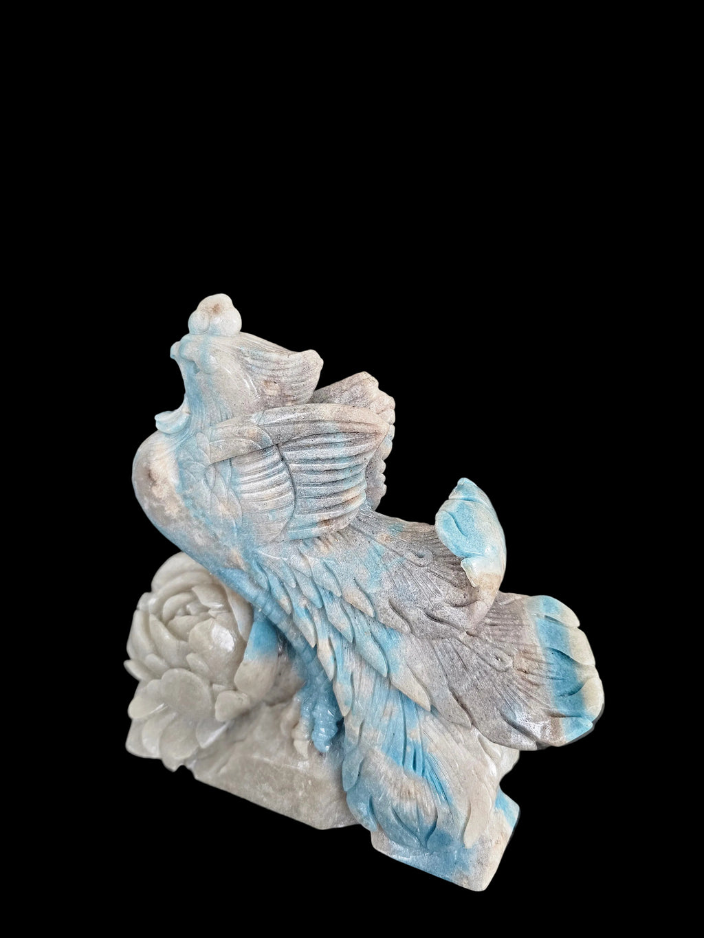 Troilleite Phoenix hand carved statue