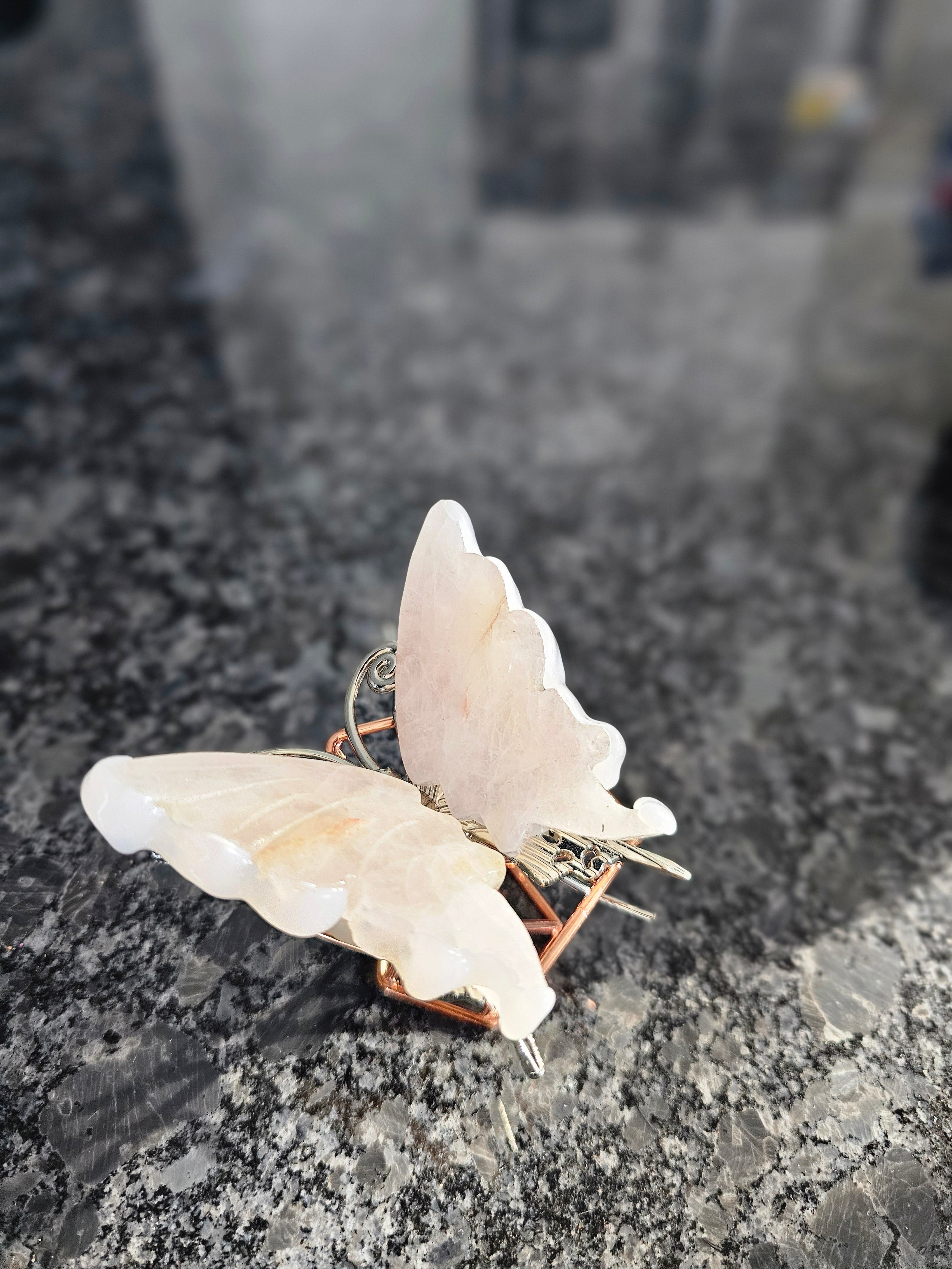 Rose Quartz Butterfly