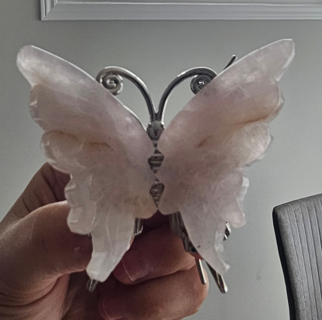 Rose Quartz Butterfly