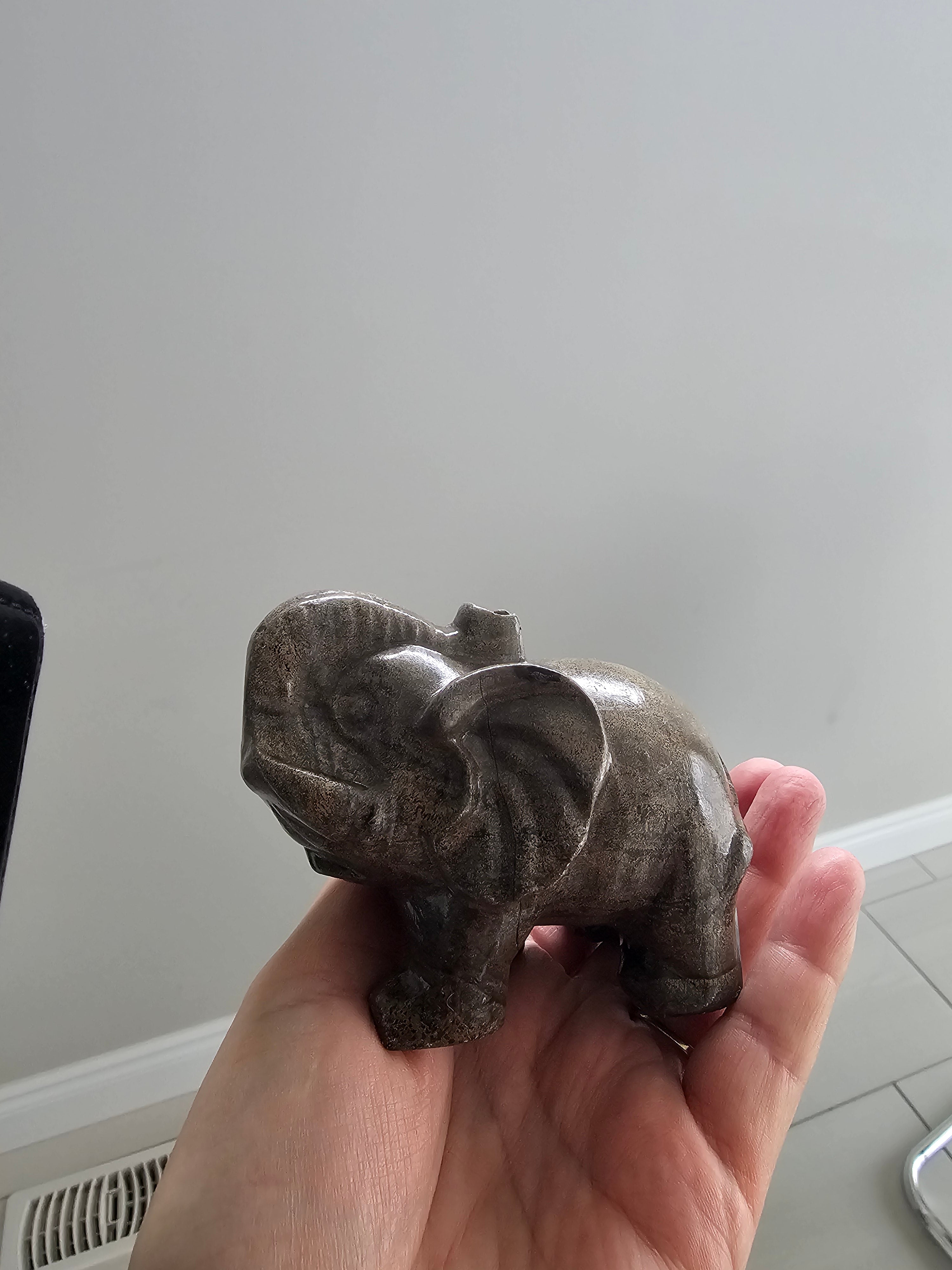 Ocean Jasper hand carved Elephant