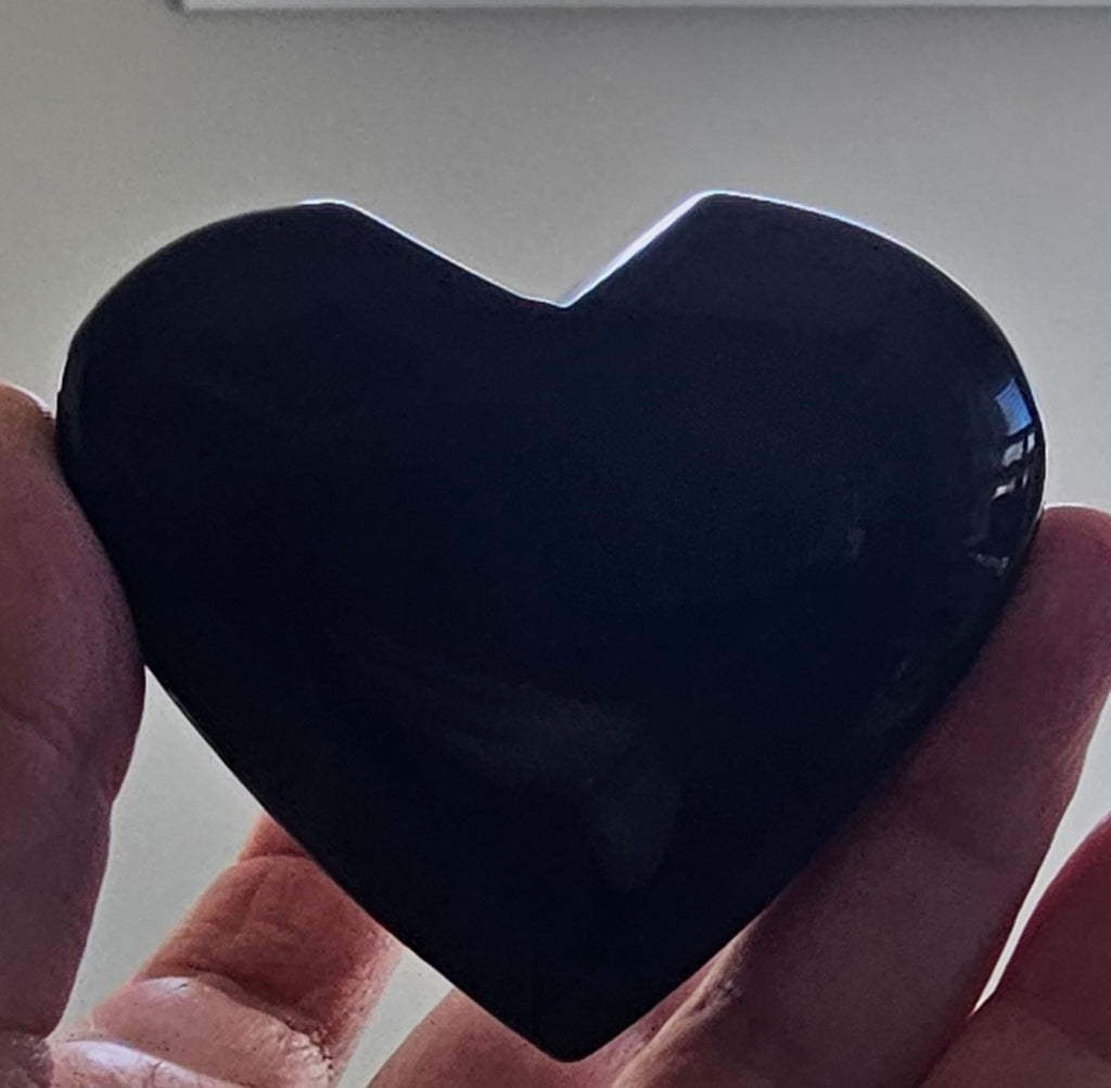 Black Obsidian Heart shape stone