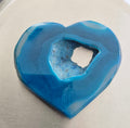 Blue Agate shaped heart