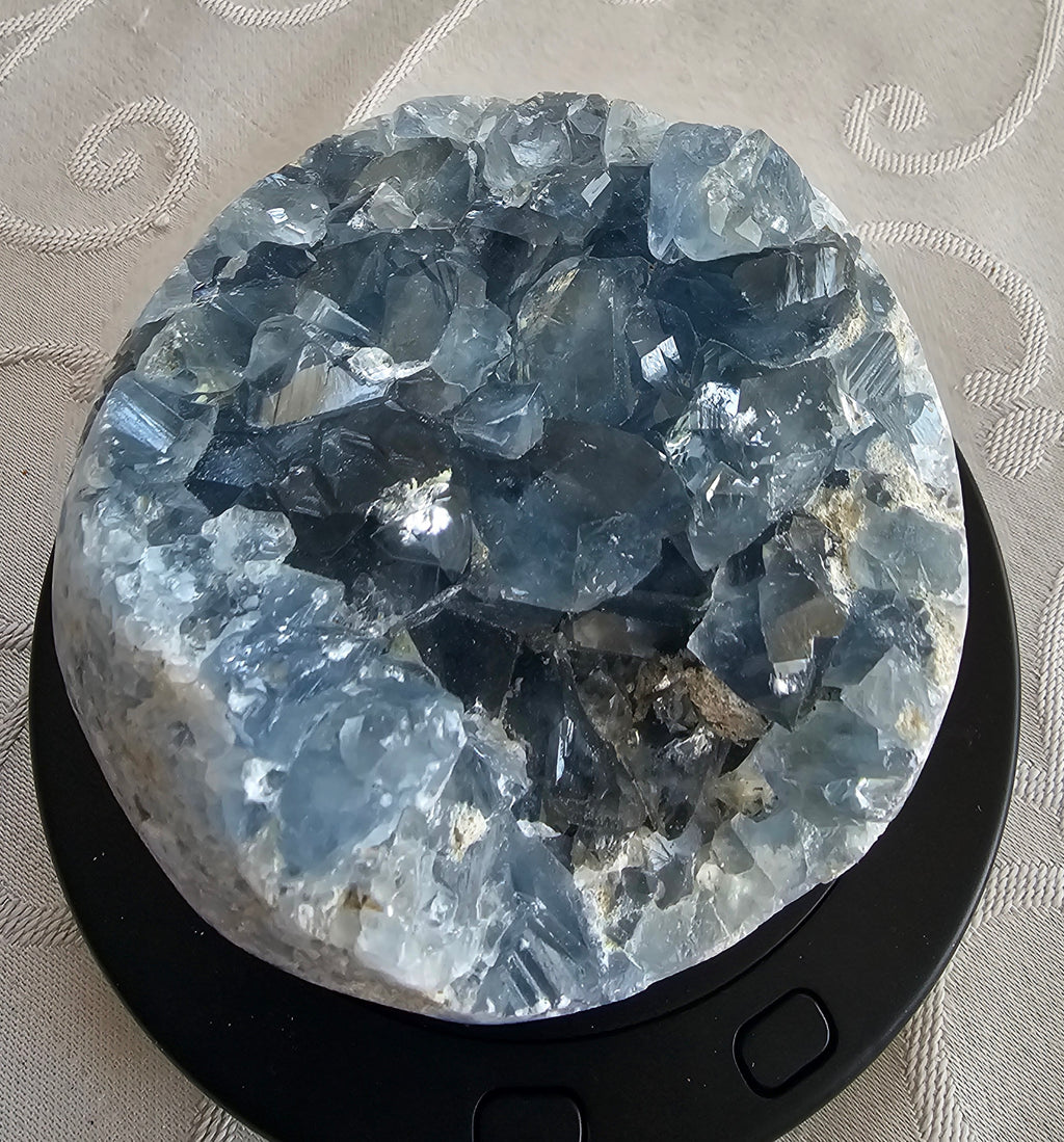 Celestite geode crystal cluster