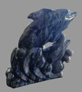 Sodalite gemstone carved dolphin