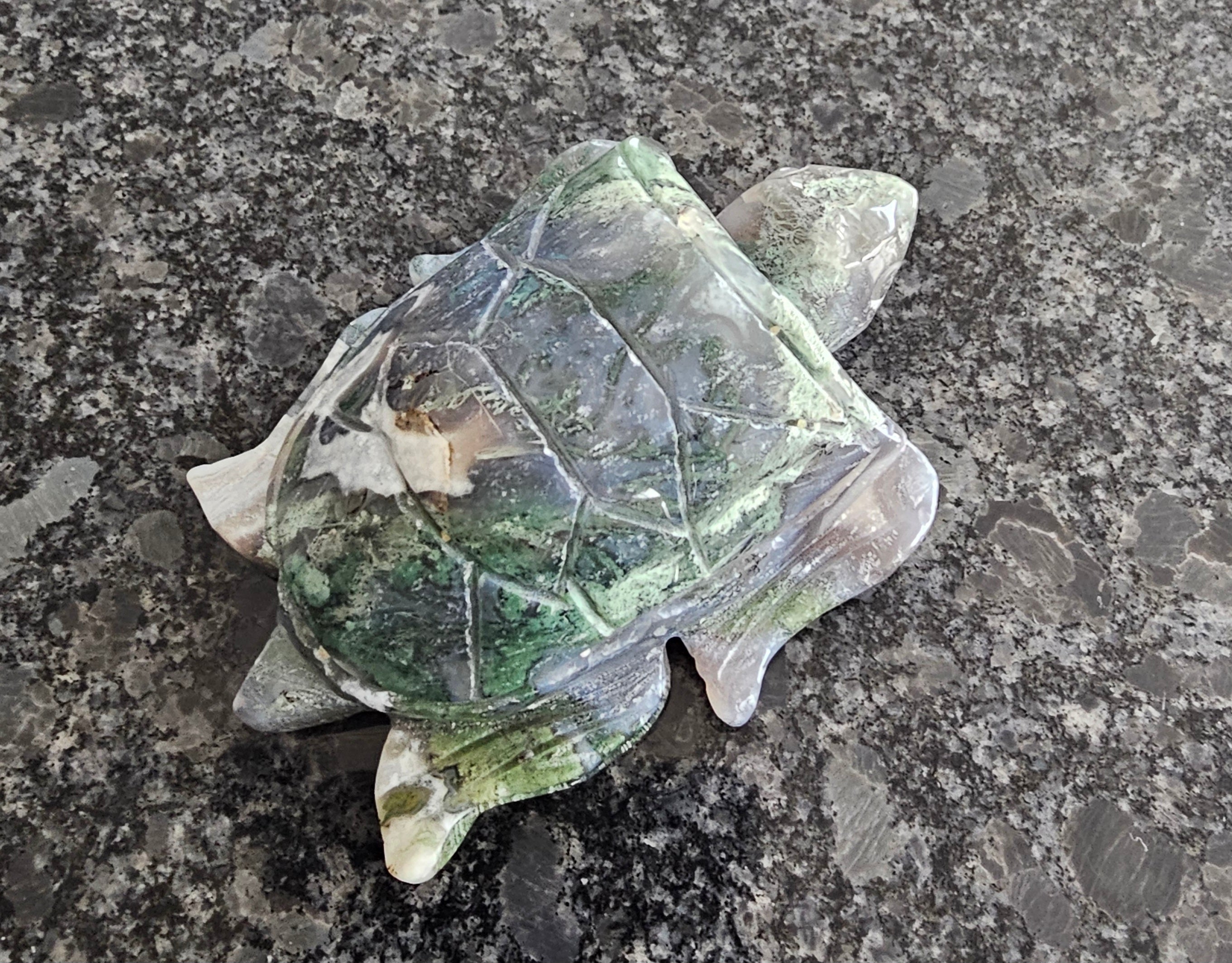 Moss Agate Turtle