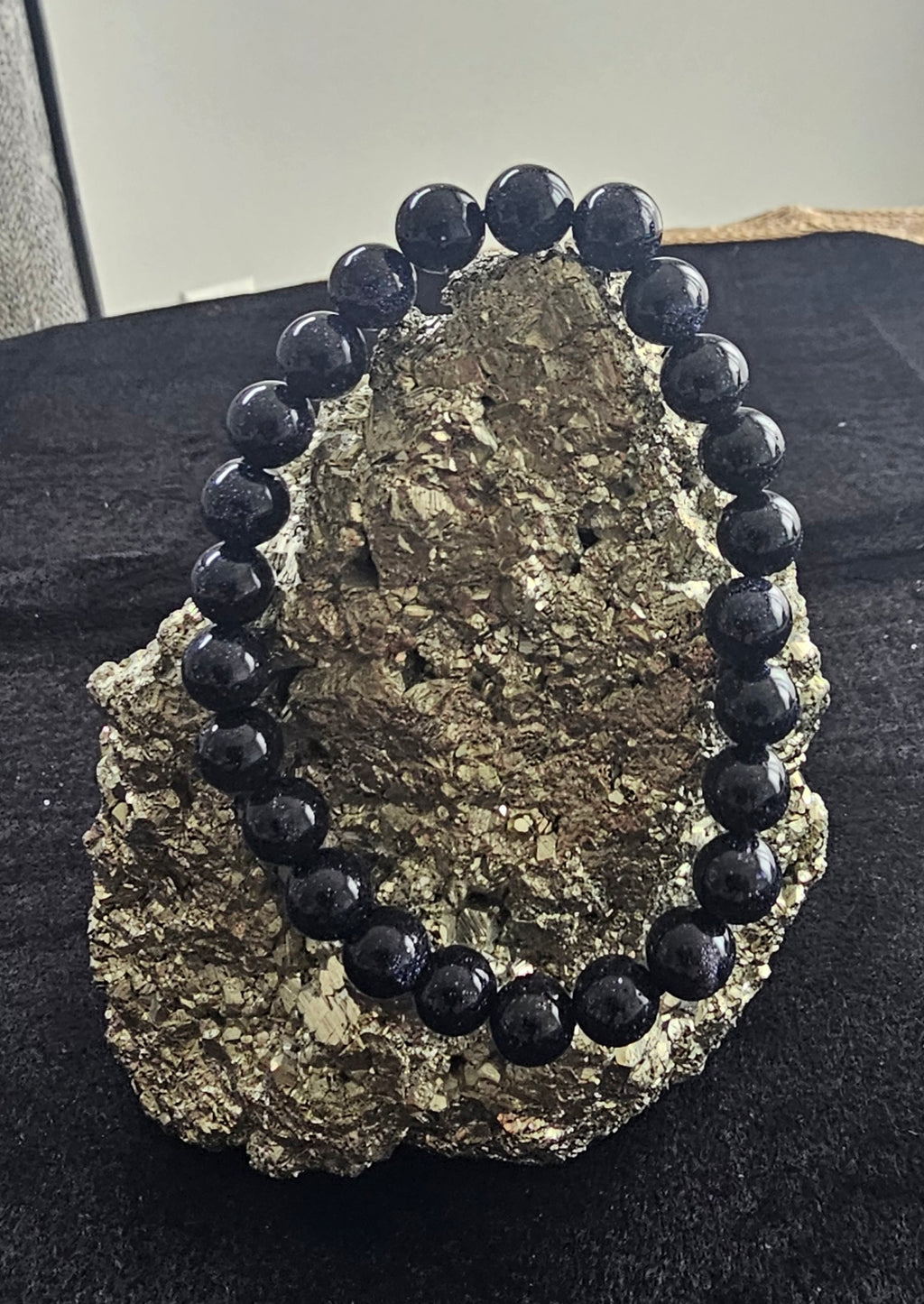 Blue sandstone bracelet 8mm