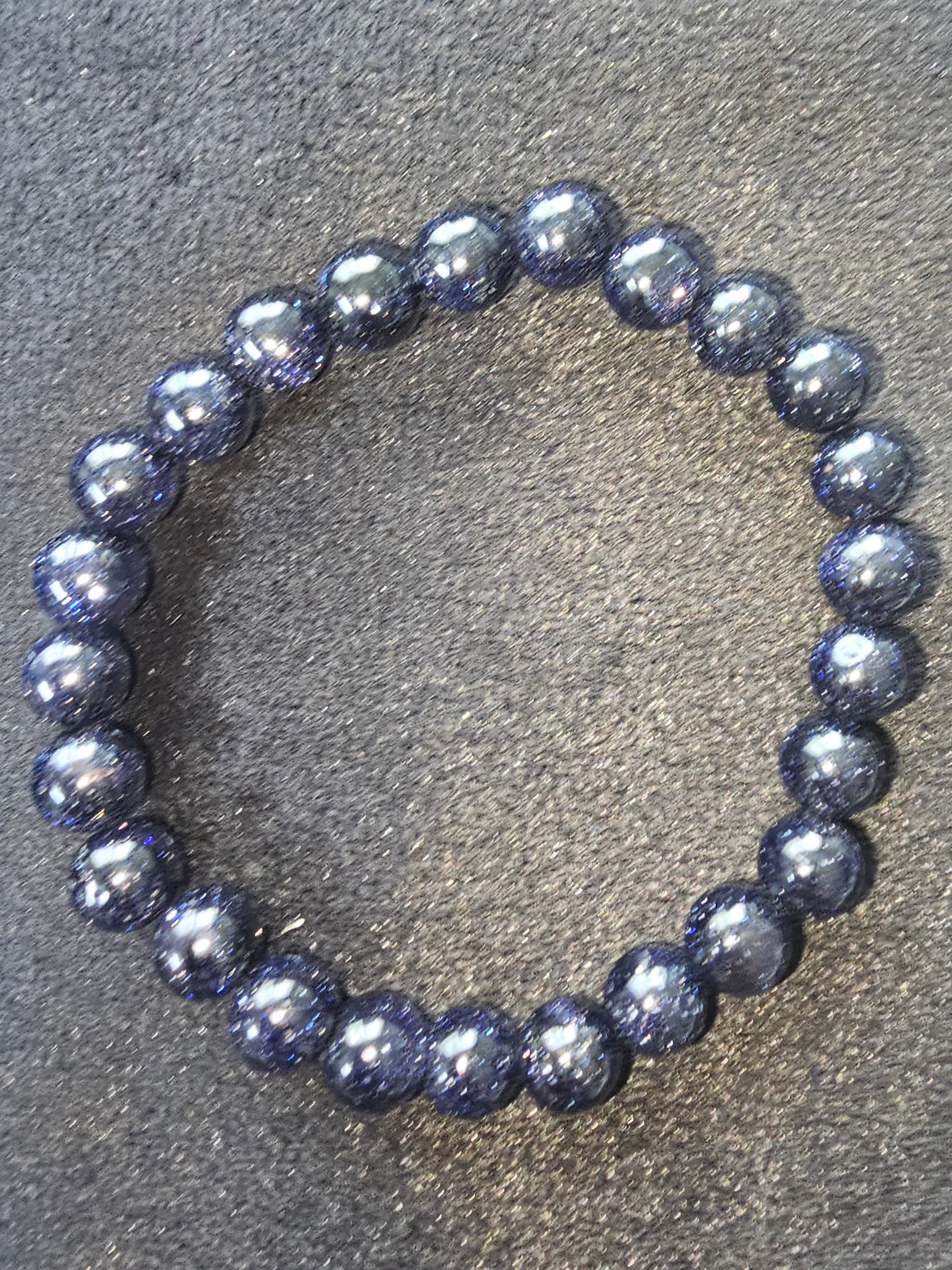 Blue sandstone bracelet 8mm