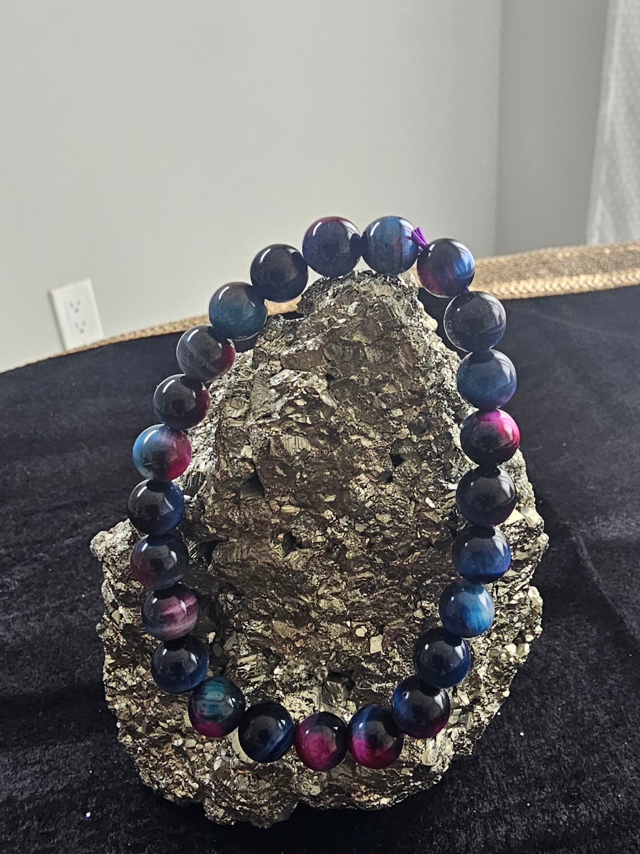 Aurora Galaxy Tiger Eye Natural Gemstone bracelet 8mm
