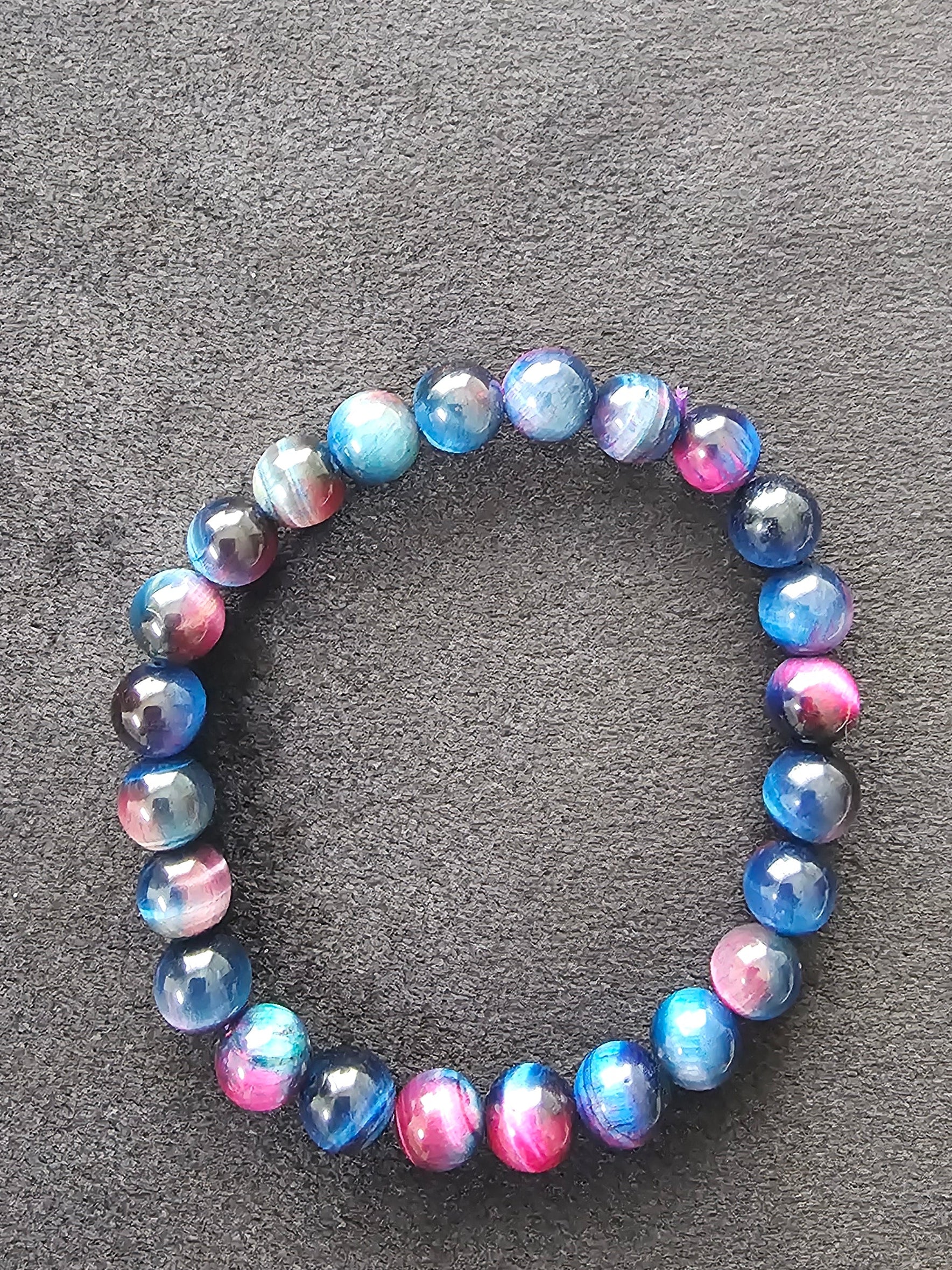 Aurora Galaxy Tiger Eye Natural Gemstone bracelet 8mm