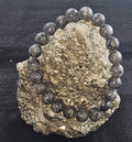 Silver Sheen Obsidian Beaded Bracelet 8mm