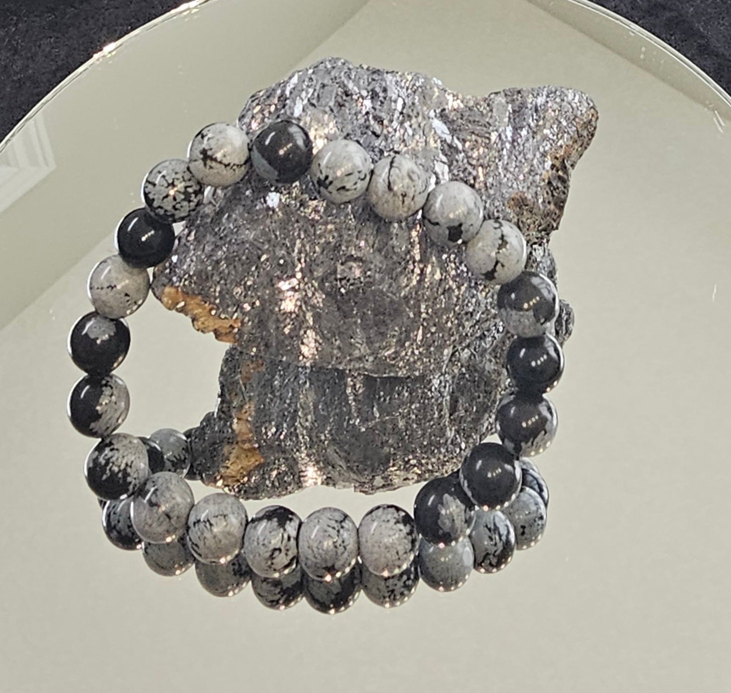 Snowflake Obsidian Bracelet