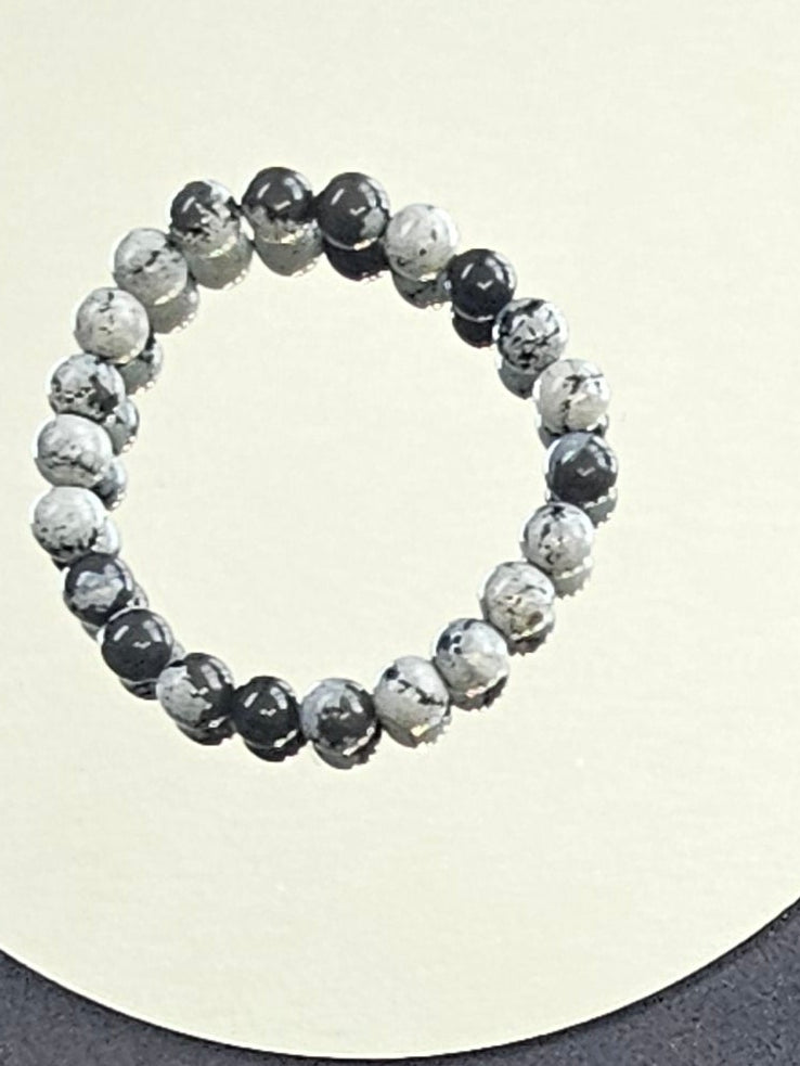 Snowflake Obsidian Bracelet
