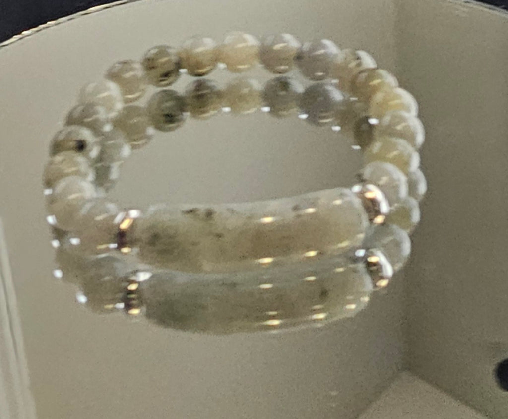 Green Jade Gemstone  Bridge Style Bracelet