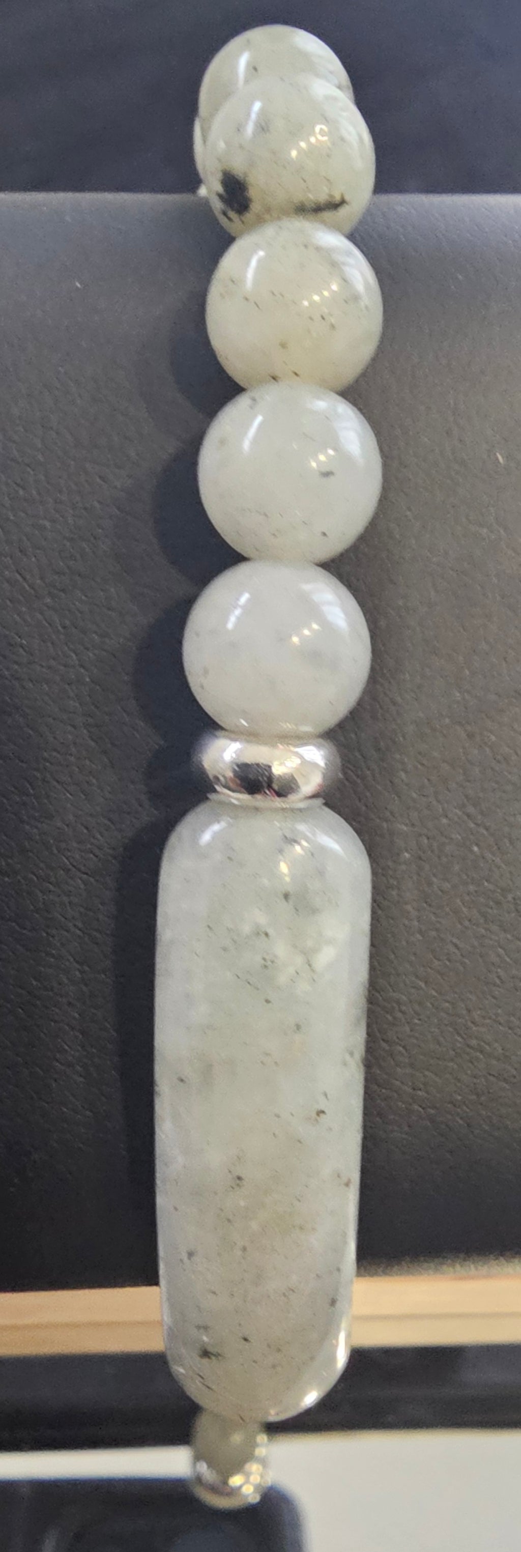Green Jade Gemstone  Bridge Style Bracelet
