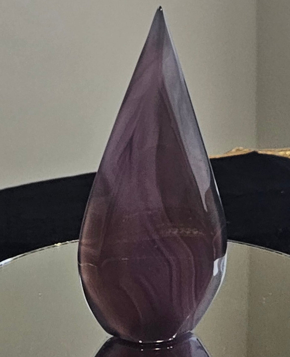 Agate Teardrop purple stone