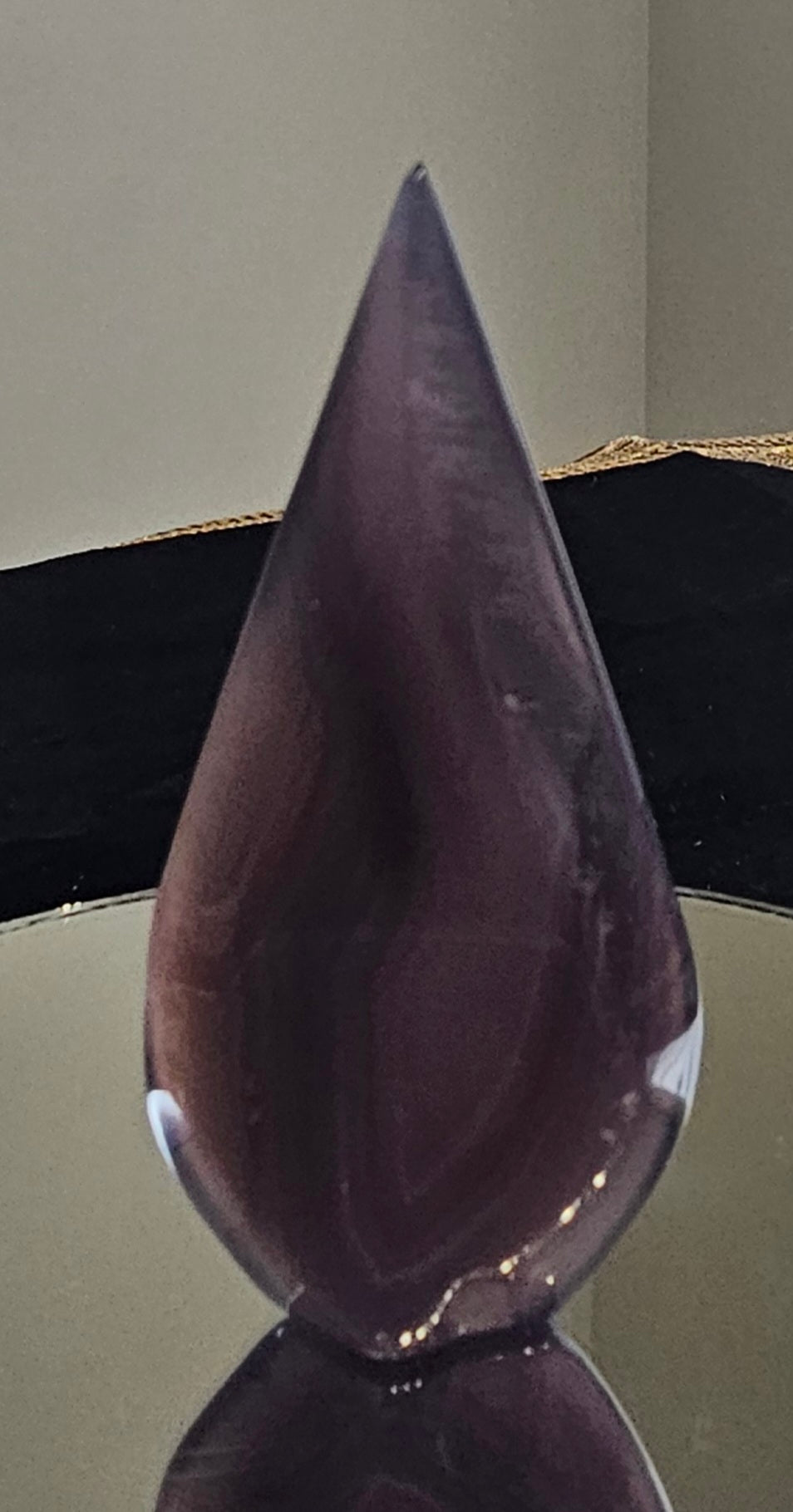 Agate Teardrop purple stone