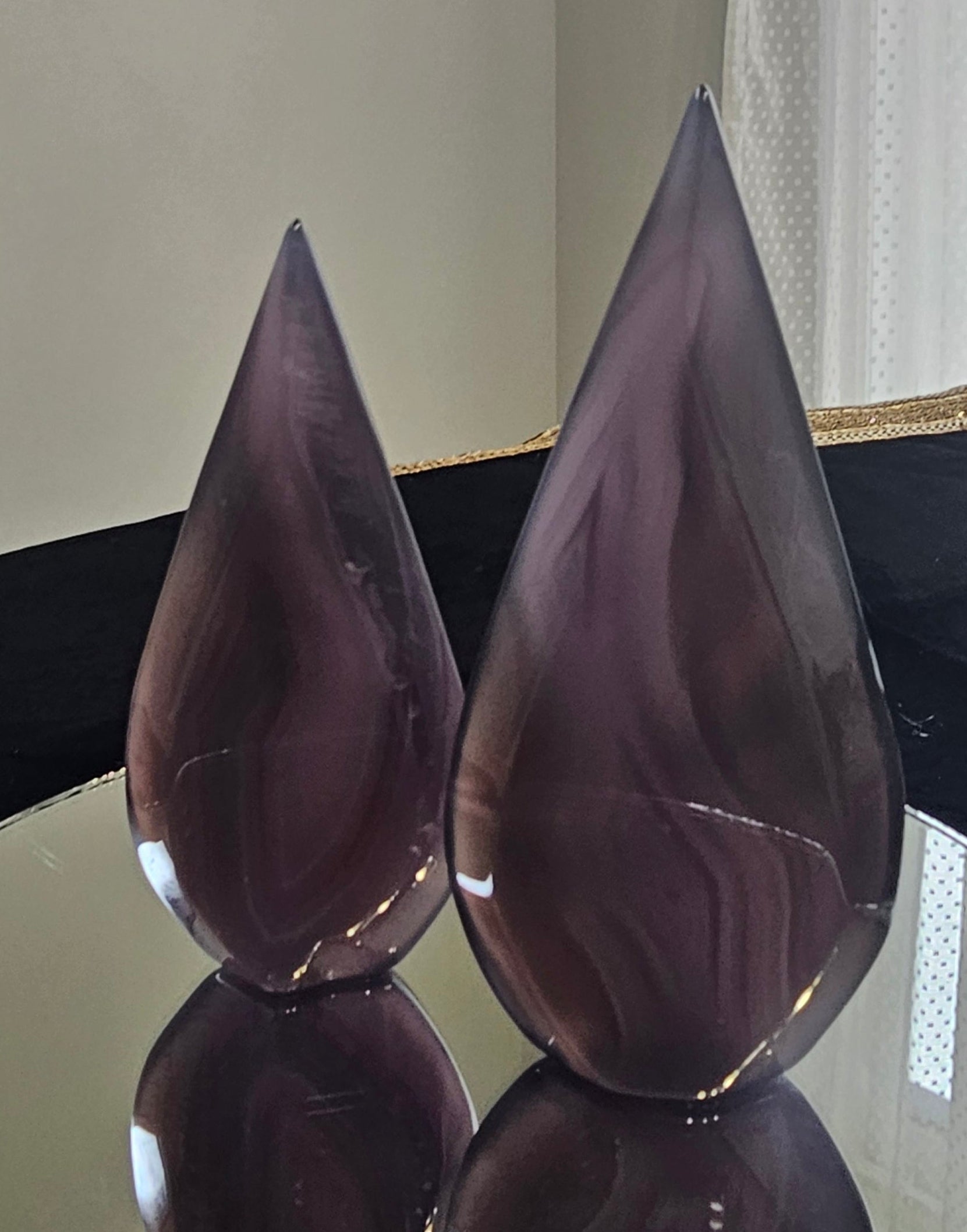 Agate Teardrop purple stone