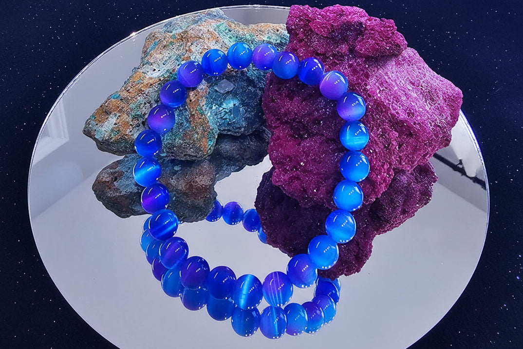 Cat's eye multi colored bracelet