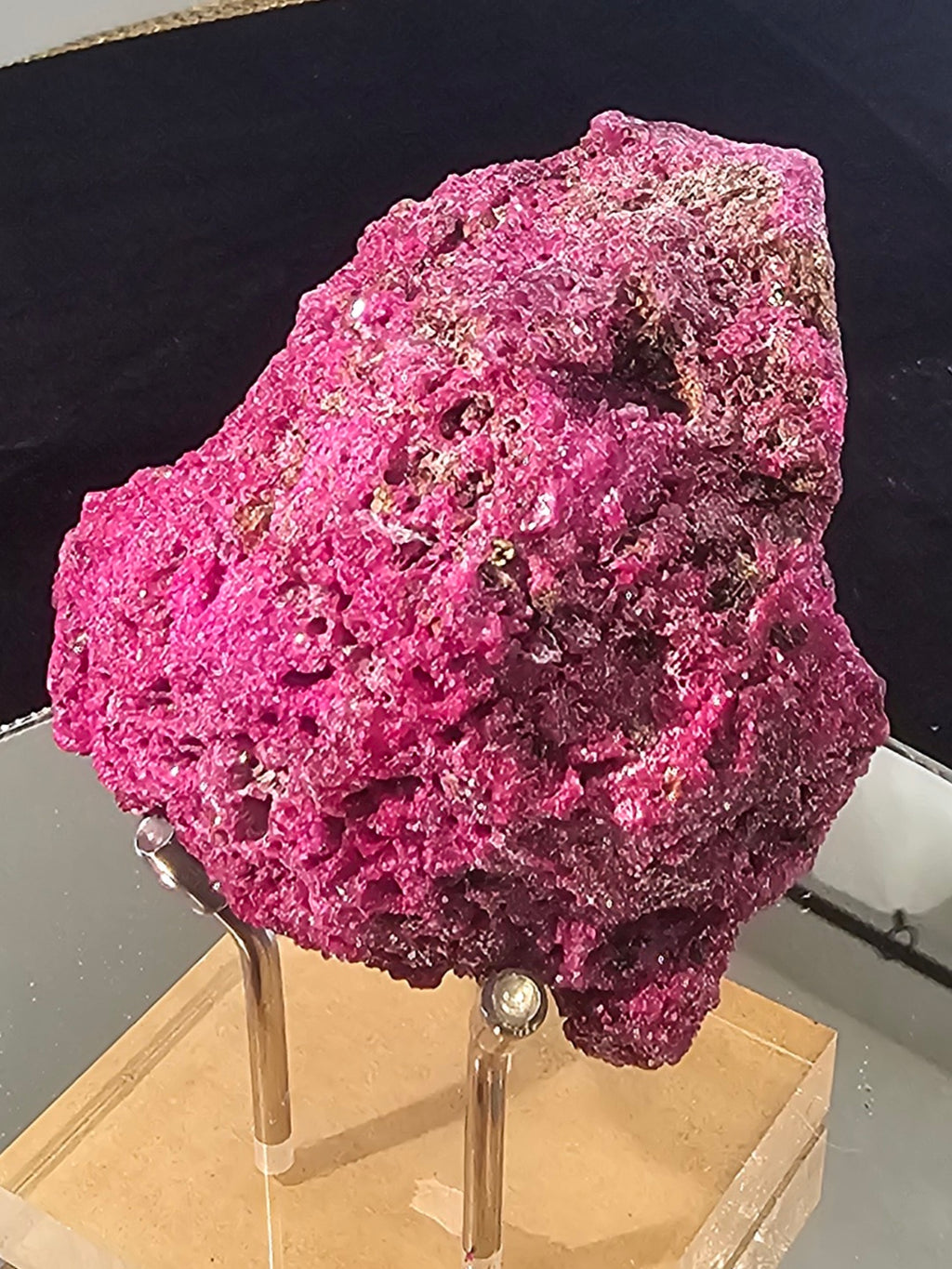 Ruby corundum druzy crystal
