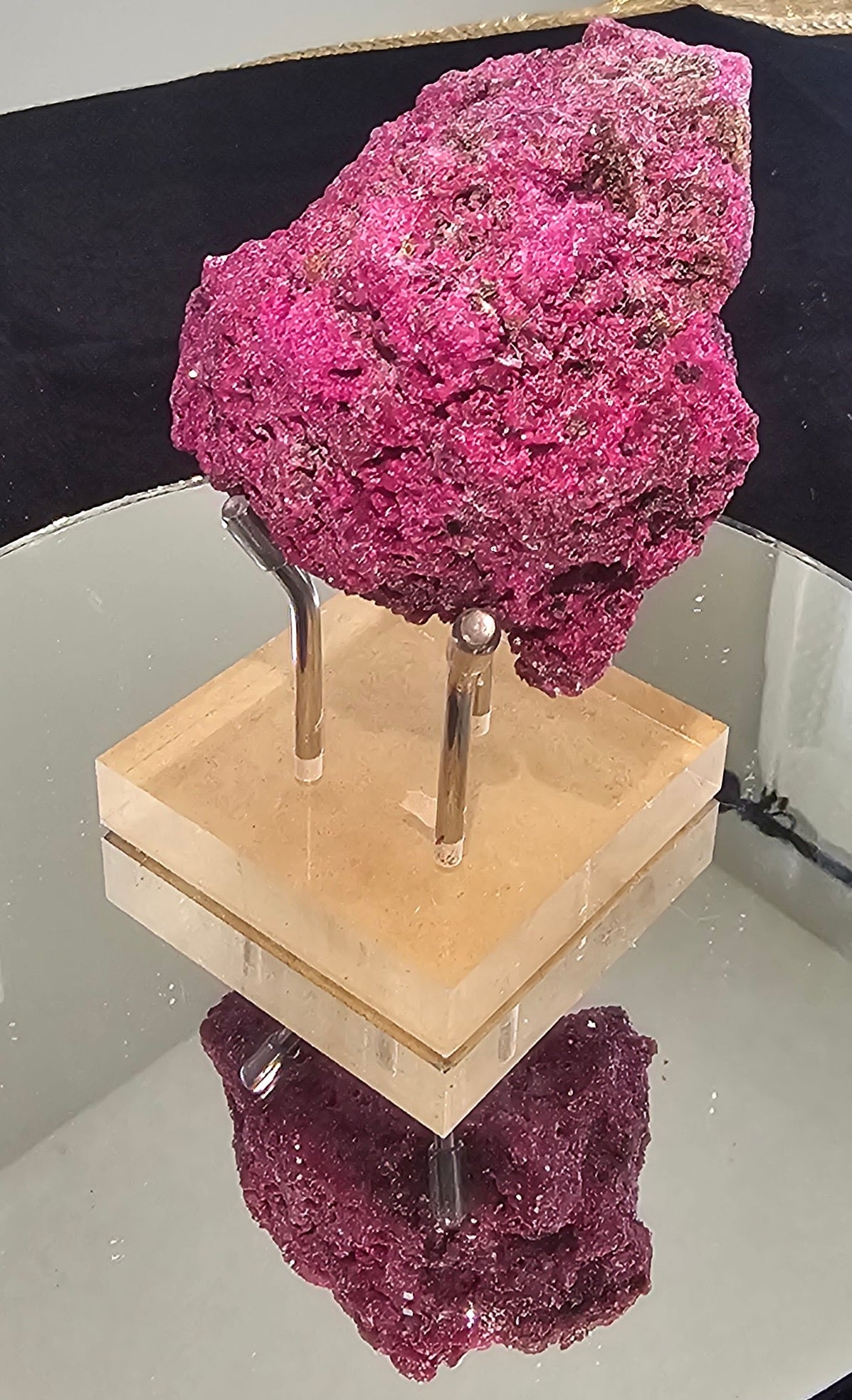 Ruby corundum druzy crystal