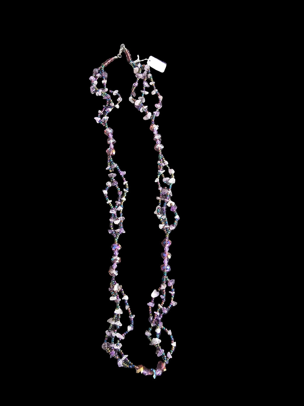 Amethyst & Crystal Multi-Strand Beaded Necklace