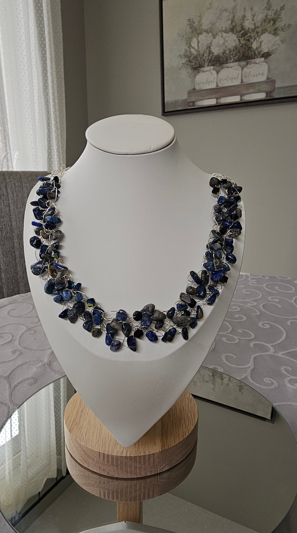Lapis Lazuli & Czech Crystal Elegance Necklace