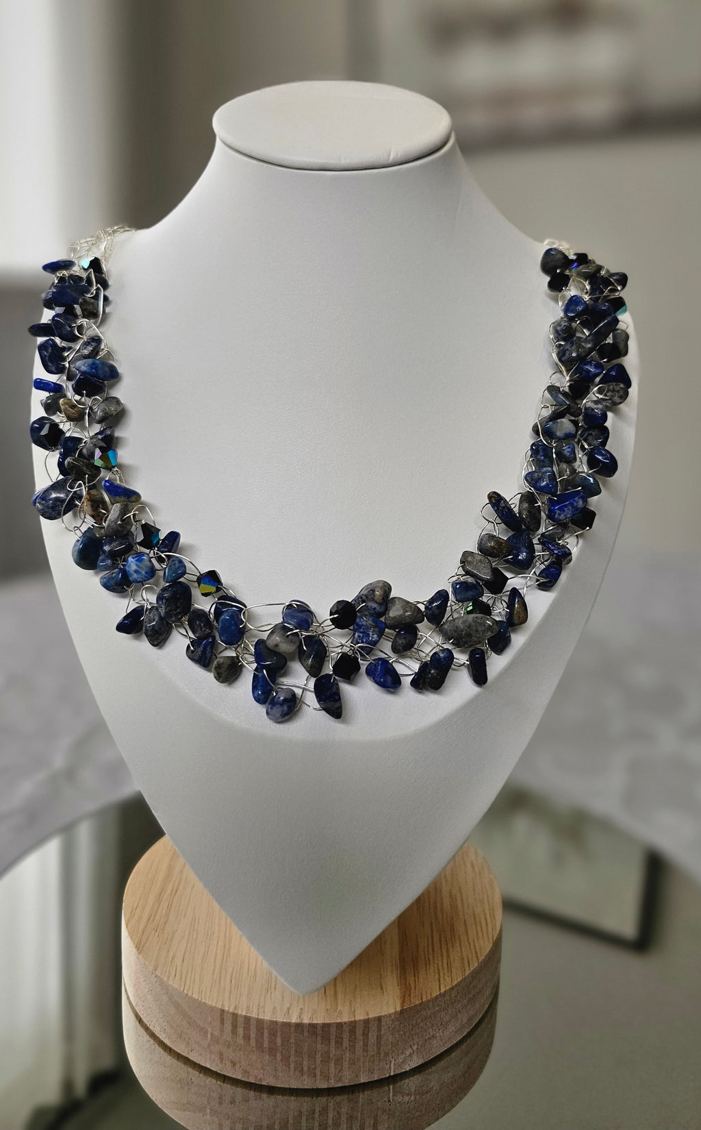 Lapis Lazuli & Czech Crystal Elegance Necklace