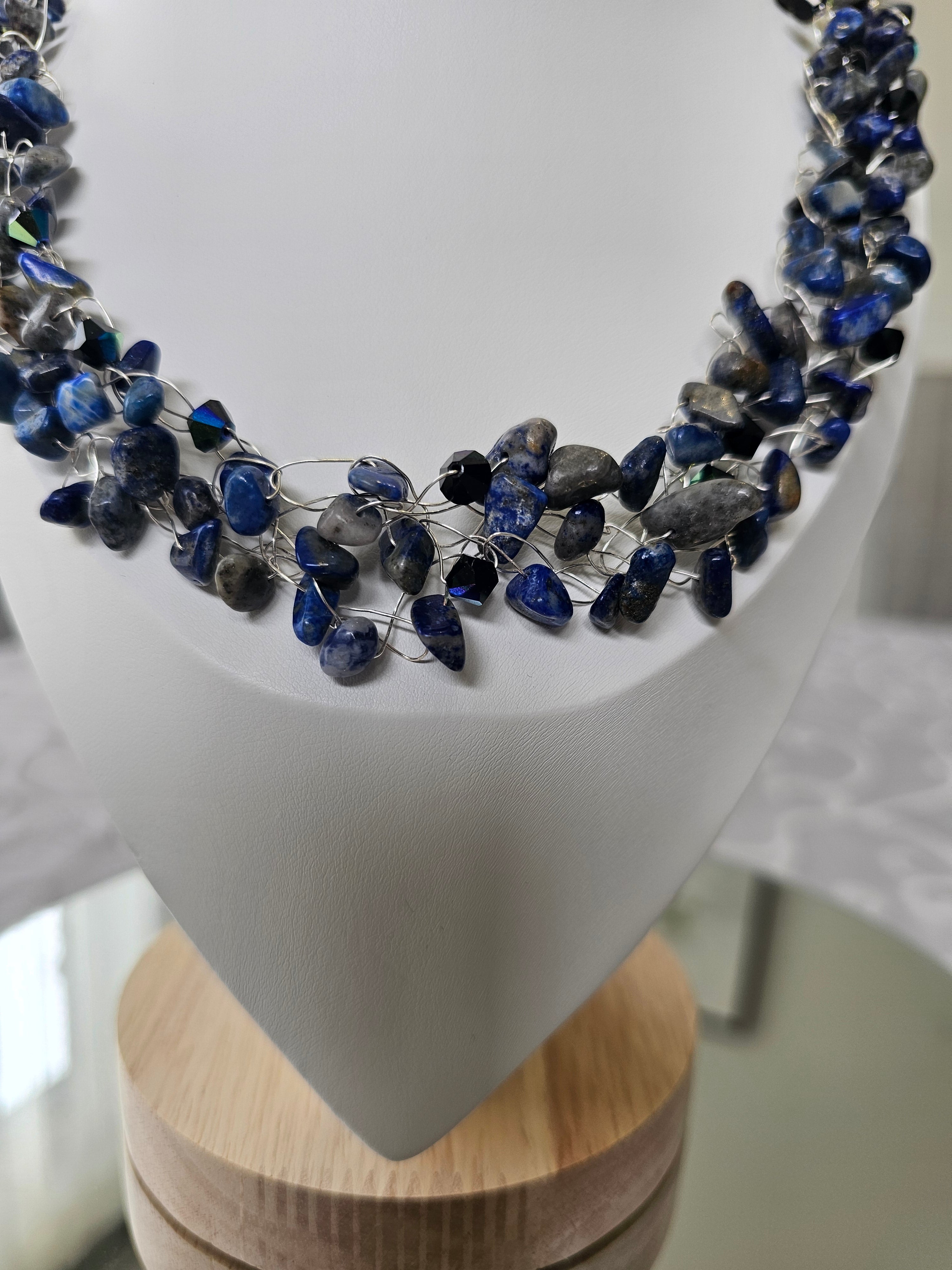Lapis Lazuli & Czech Crystal Elegance Necklace