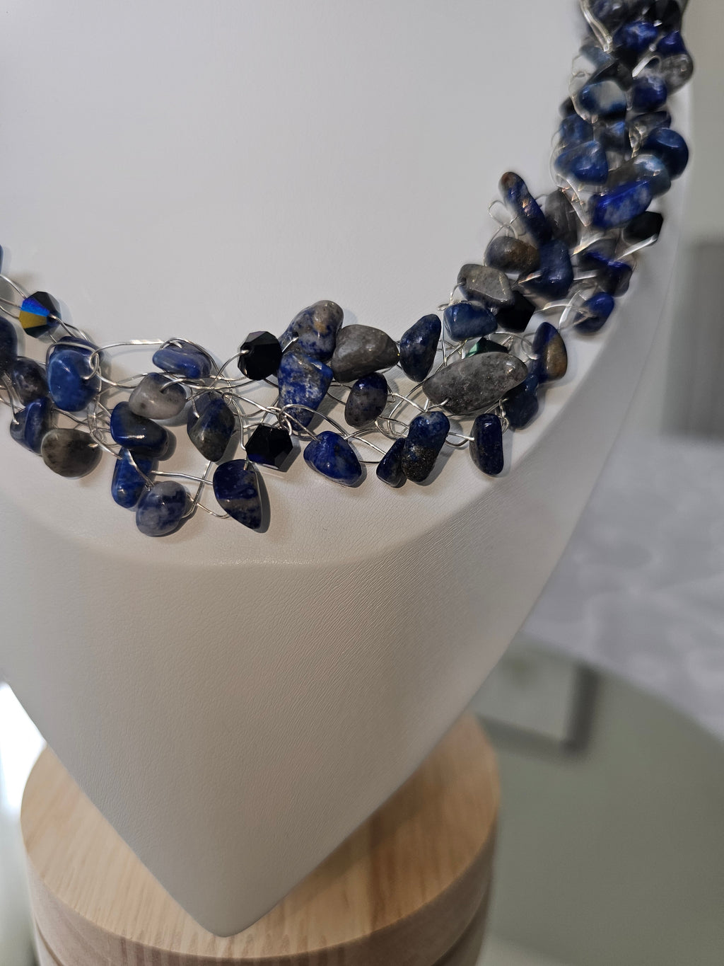 Lapis Lazuli & Czech Crystal Elegance Necklace