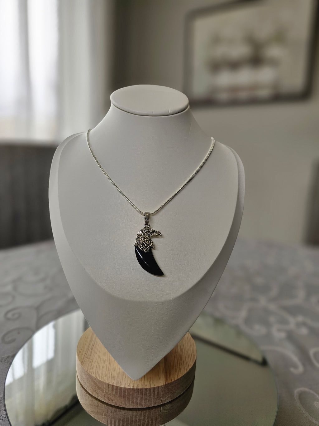 Obsidian Eagle Claw Necklace