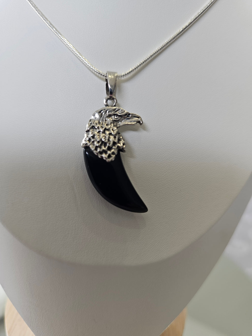 Obsidian Eagle Claw Necklace