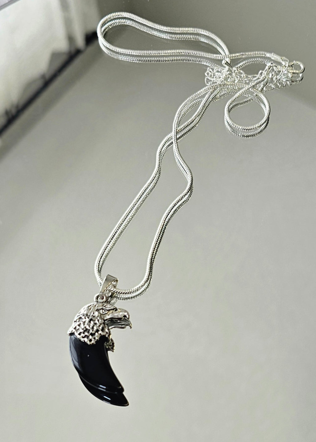 Obsidian Eagle Claw Necklace