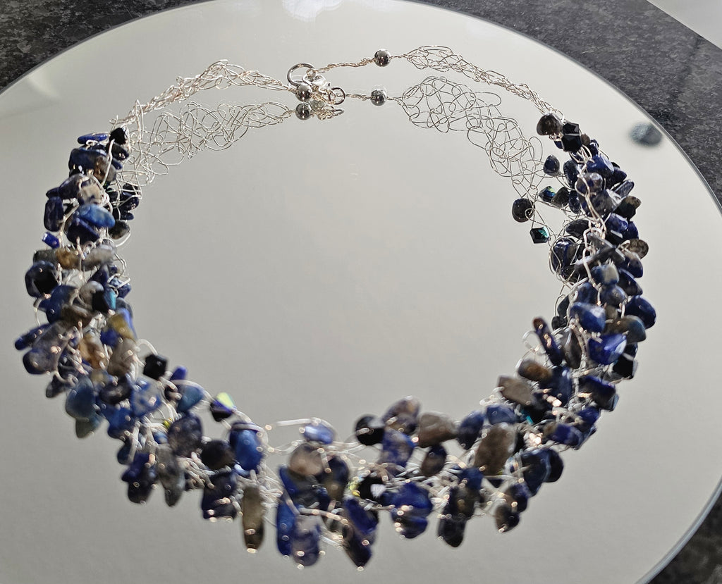 Lapis Lazuli & Czech Crystal Elegance Necklace