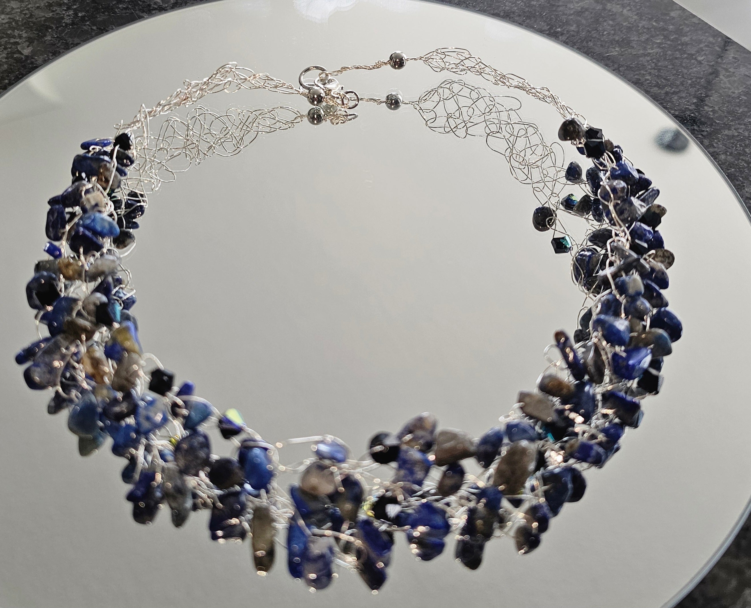 Lapis Lazuli & Czech Crystal Elegance Necklace