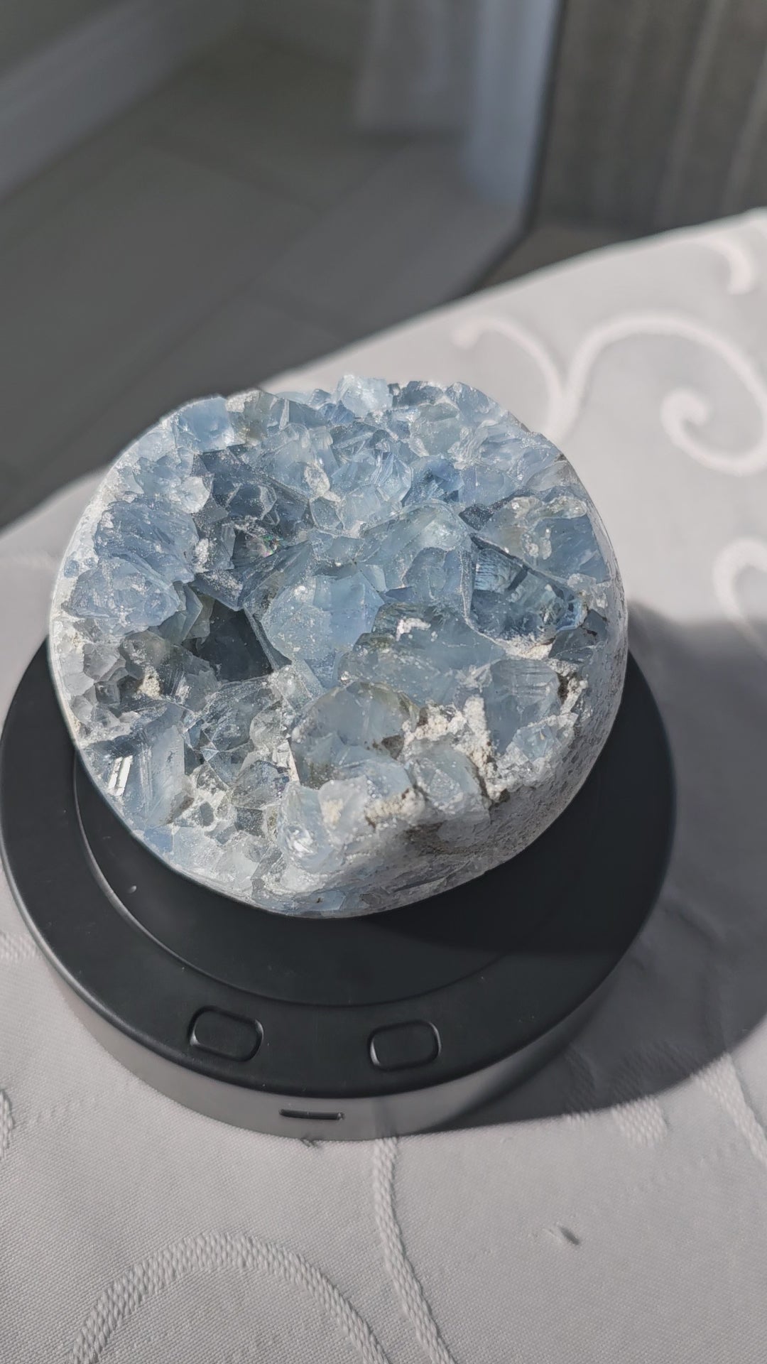 Celestite geode crystal cluster